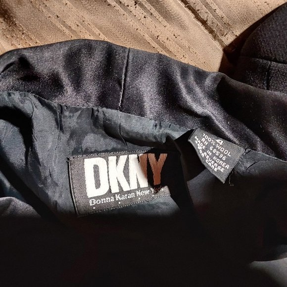 VINTAGE DONNA KARAN DKNY WOMEN'S BLACK TUXEDO JACKET SIZE 4 EVENING HOLIDAYS! - Picture 2 of 5